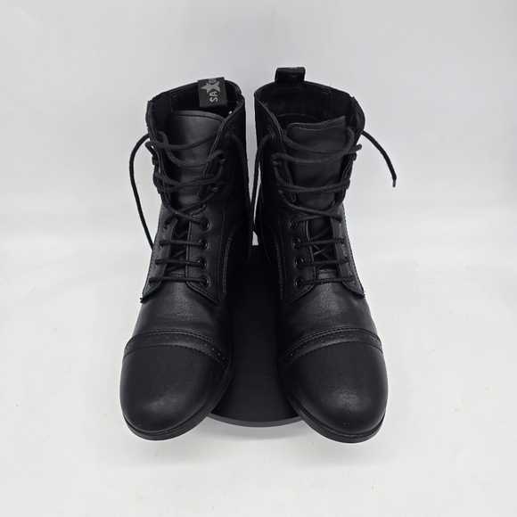 Saxon By Syntovia Shoe Women 8 Ladies Lace Up Paddock Boots Black - Picture 3 of 8